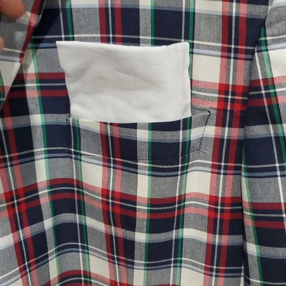 Brooks Brothers Madison Plaid Multicolor Blazer 100% Cotton Size  44L
